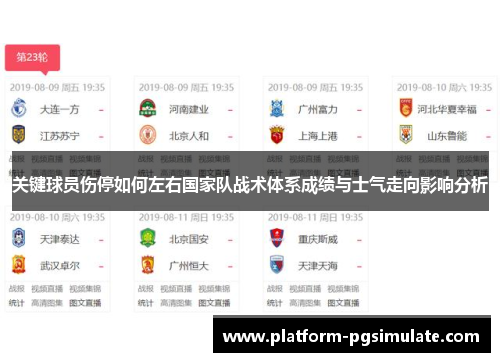 关键球员伤停如何左右国家队战术体系成绩与士气走向影响分析
